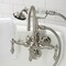 Kingston Brass CA7T8 3-3/8" Tub Wall Mount Clawfoot Tub Faucet with Hand Shower, Brushed Nickel CA7T8 - alternate 3